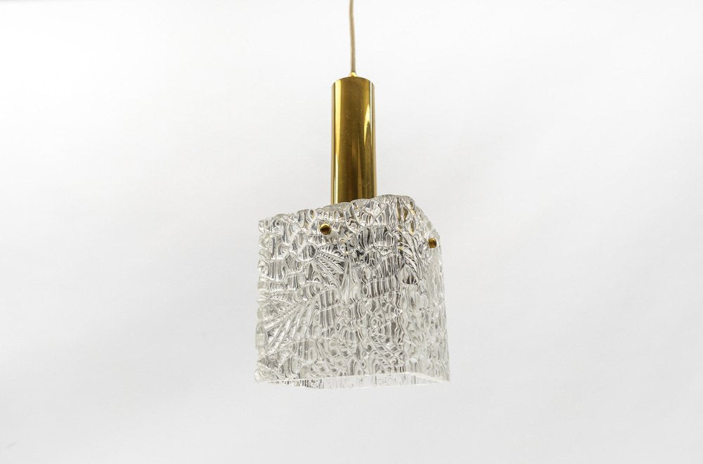 Petite Ice Glass Ceiling Lamp by Kalmar Franken Kg, Germany, 1970s