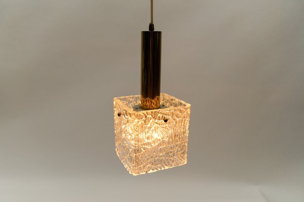 Petite Ice Glass Ceiling Lamp by Kalmar Franken Kg, Germany, 1970s-KQB-1744177