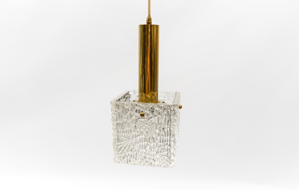 Petite Ice Glass Ceiling Lamp by Kalmar Franken Kg, Germany, 1970s