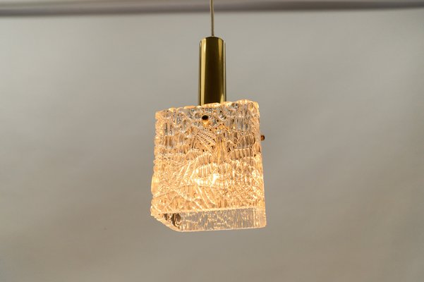 Petite Ice Glass Ceiling Lamp by Kalmar Franken Kg, Germany, 1970s-KQB-1744177