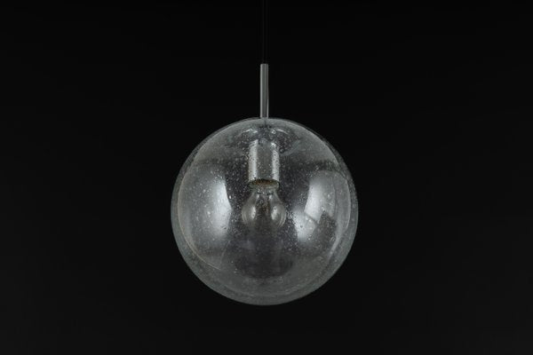 Petite Limburg Chrome with Clear Glass Ball Pendant, Germany, 1970s-UGR-1301196