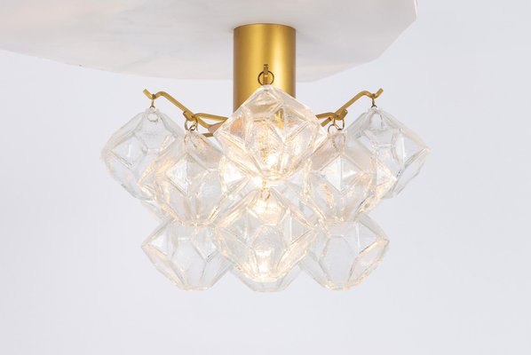 Petite Pagoda Glass Flush Mount attributed to Kalmar, Austria, 1960s-UGR-1778303