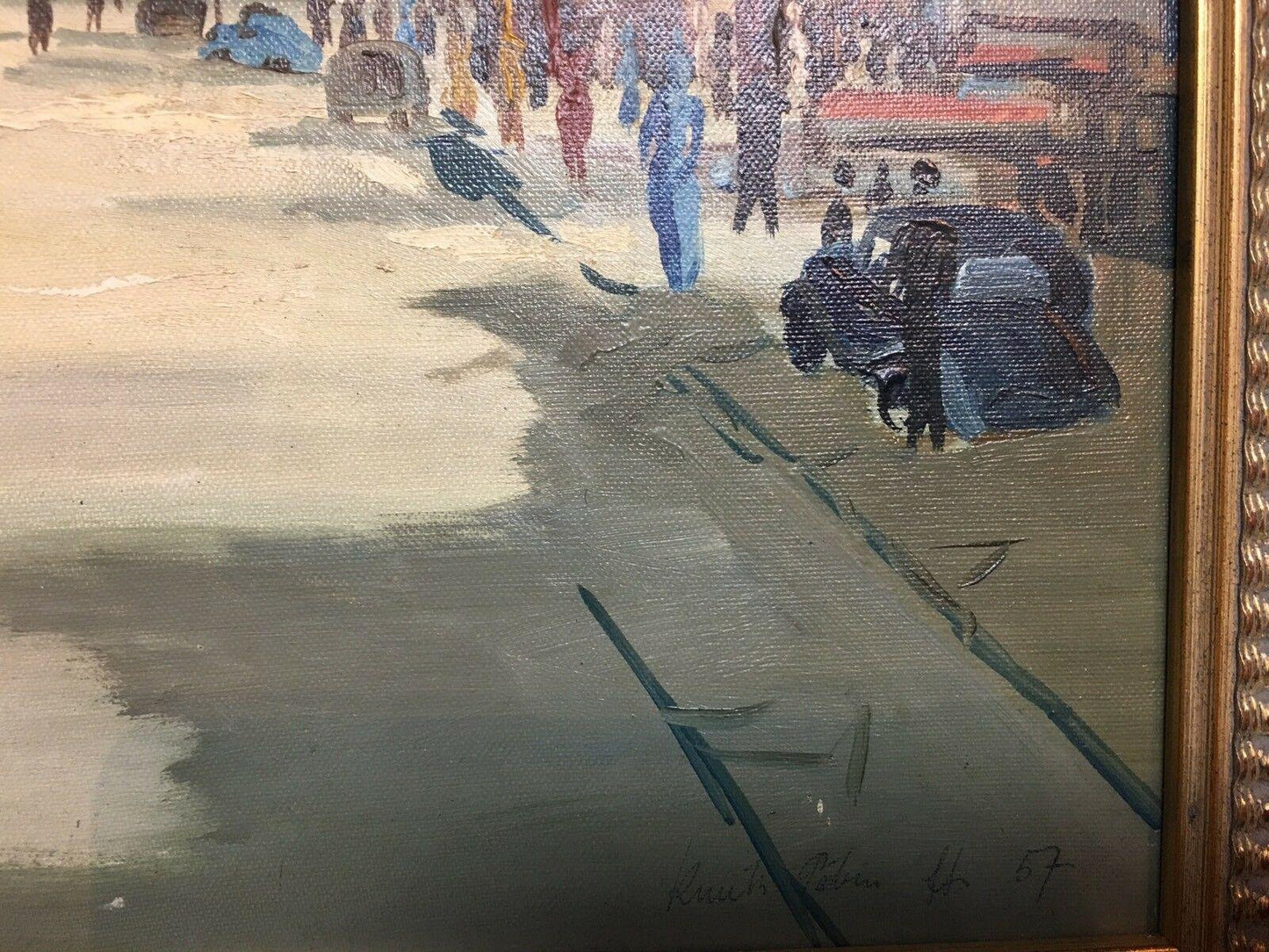 Petri Knuth, Reschitza, Hanau Hauptwache Frankfurt, 1957, Painting