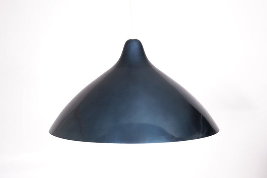 Petrol Blue Pendant Lamp by Lisa Johansson Pape for Orno, 1950s