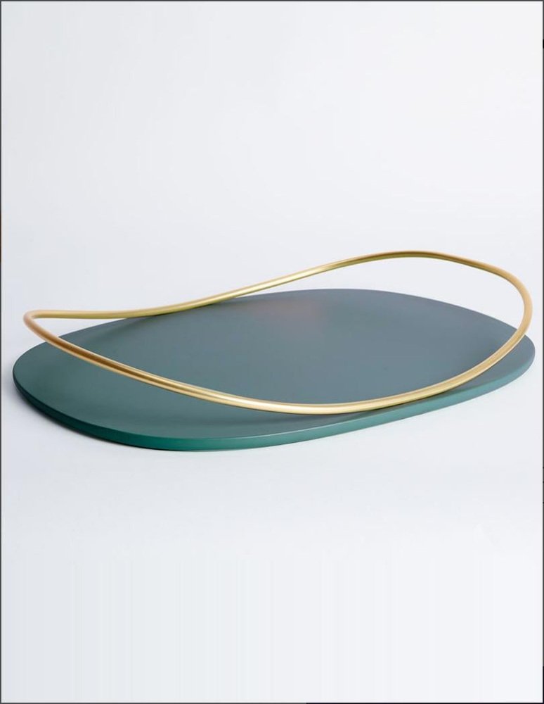 Petrol Green Touché C Tray by Mason Editions