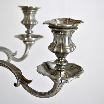 Pewter 5-Arm Candleholder, 1940s-JQO-847011