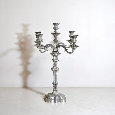 Pewter 5-Arm Candleholder, 1940s-JQO-847011