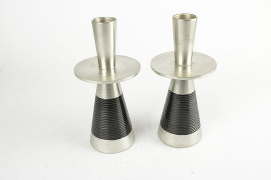 Pewter Candleholders from Royal Holland, 1960s