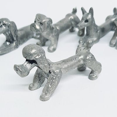 Pewter Dog Breed Kniferests by Les Étains De La Fountain, 1970s, Set of 6-FYN-2016562