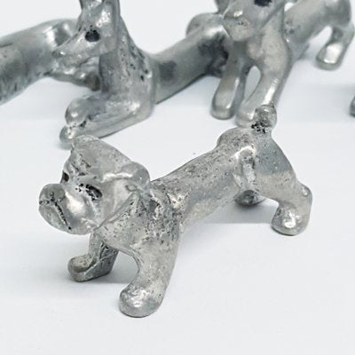 Pewter Dog Breed Kniferests by Les Étains De La Fountain, 1970s, Set of 6-FYN-2016562