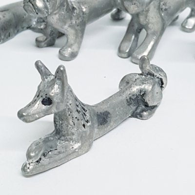 Pewter Dog Breed Kniferests by Les Étains De La Fountain, 1970s, Set of 6-FYN-2016562