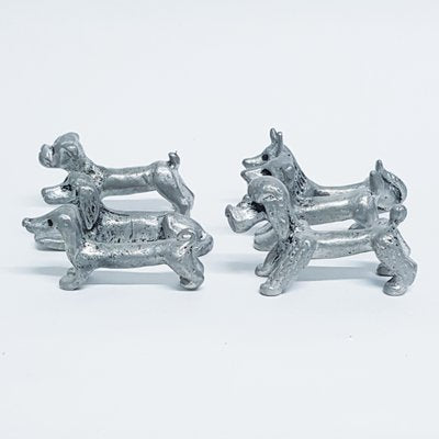 Pewter Dog Breed Kniferests by Les Étains De La Fountain, 1970s, Set of 6-FYN-2016562