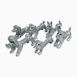 Pewter Dog Breed Kniferests by Les Étains De La Fountain, 1970s, Set of 6-FYN-2016562