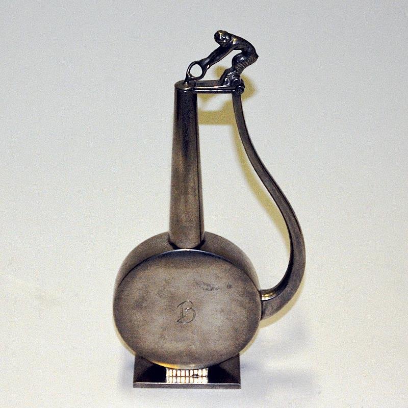 Pewter Jug with a Faun Lid Top from Gab Tenn, Sweden, 1933