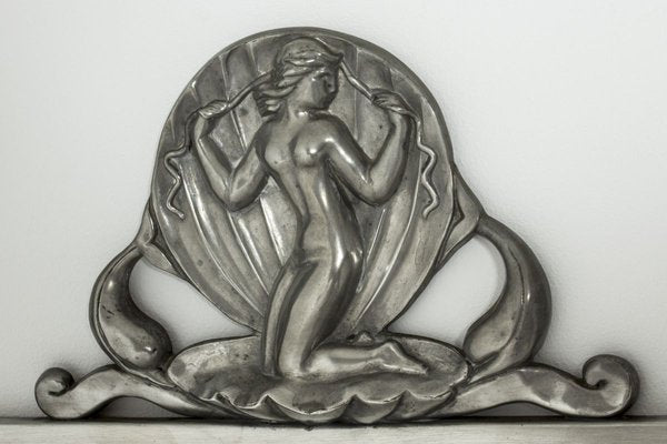 Pewter Mirror by Oscar Antonsson for Ystad Metall, 1929-NL-772704