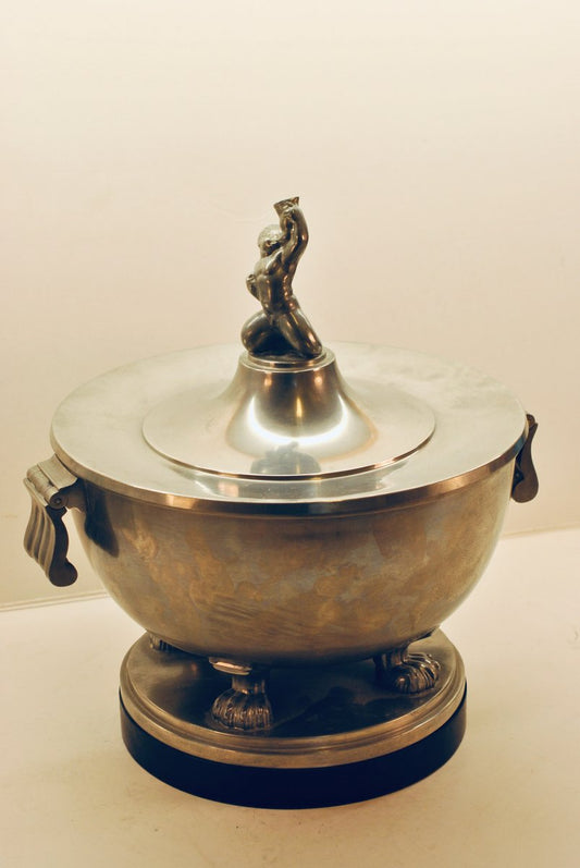 Pewter Punch Bowl by C.G. Hallberg for C.G. Hallberg, 1940s