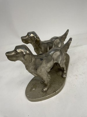 Pewter Statuette Depicting Dogs, 1960s-GKM-2043318