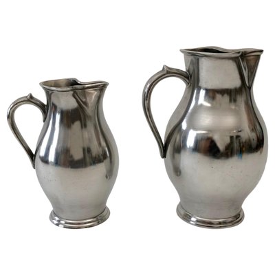 Pewter Wine Jugs, 1837, Set of 2-BAF-970834