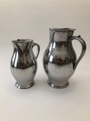 Pewter Wine Jugs, 1837, Set of 2-BAF-970834