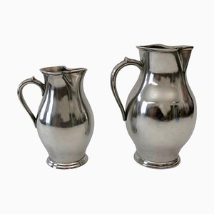 Pewter Wine Jugs, 1837, Set of 2-BAF-970834