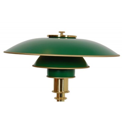 Ph 3/2 Table Lamp with Green Shades by Poul Henningsen, 1980s-MTD-1807558