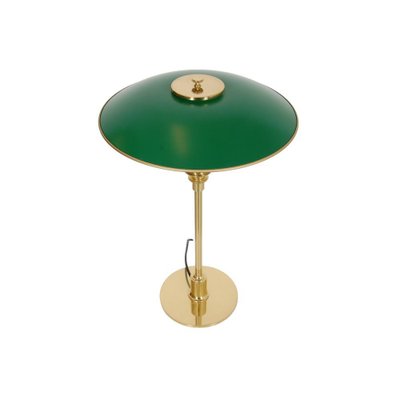 Ph 3/2 Table Lamp with Green Shades by Poul Henningsen, 1980s-MTD-1807558