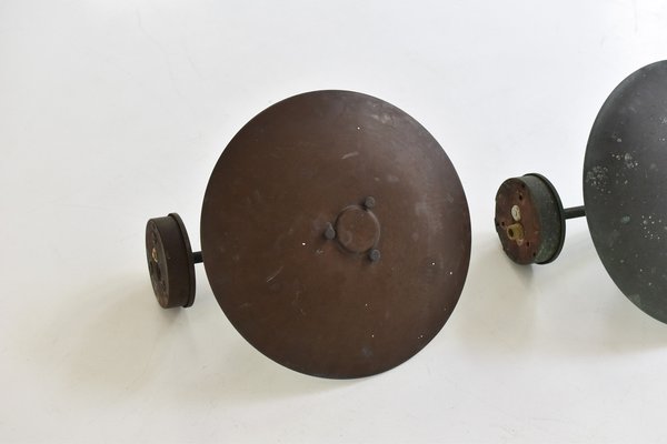 PH 4.5 Wall Lamps in Copper by Poul Henningsen for Louis Poulsen, Denmark, 1980s, Set of 2-VWQ-1802245