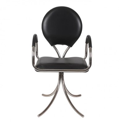 PH 506 Armchair with Black Leather by Poul Henningsen-MTD-1400451