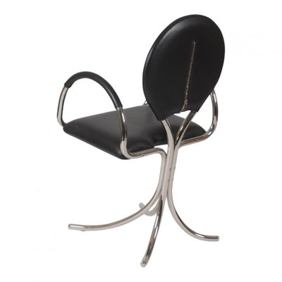 PH 506 Armchair with Black Leather by Poul Henningsen-MTD-1400451