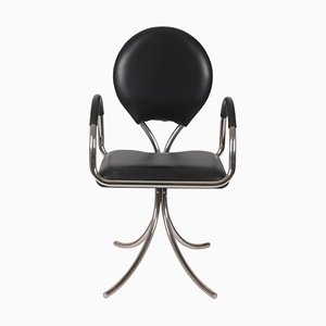 PH 506 Armchair with Black Leather by Poul Henningsen-MTD-1400451