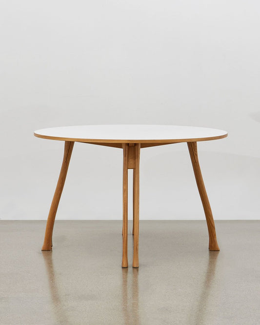 PH Axe Table, Natural Oak Legs, Laminated Plate, Without Lamp