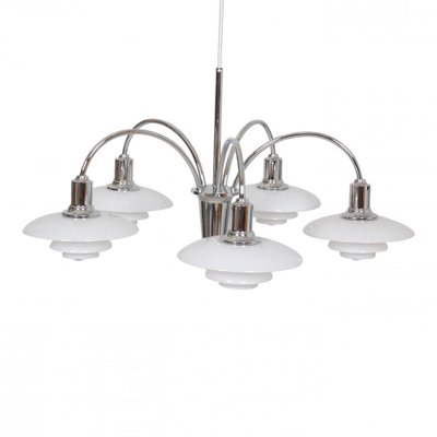 PH Cascade Pendant Light with 5 Arms in Chromed Metal by Poul Henningsen for Louis Poulsen, 2000s-MTD-1400874