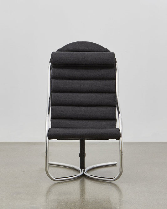 PH Lounge Chair, Chrome, Hallingdal Black 190