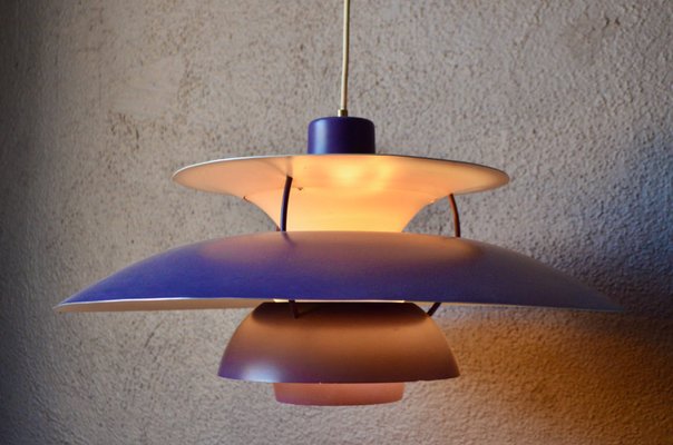 PH5 Violet Suspension Light by Poul Henningsen for Louis Poulsen-AIU-1195976