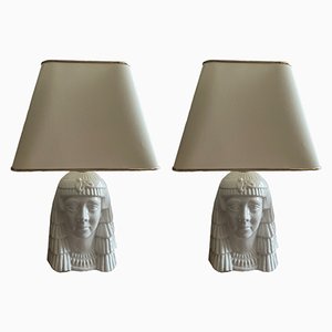 Pharaoh Table Lamps from Hispania Lladro, 1960s, Set of 2-OPE-1134104