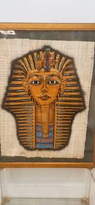 Pharaoh Tutankhamun Fabric Artwork, 1970s-QLH-1742557