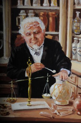 Pharmacist, 20th Century, Oil on Canvas, Framed-FLW-1402168