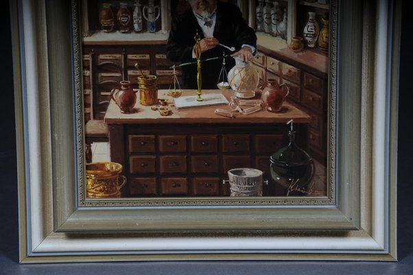 Pharmacist, 20th Century, Oil on Canvas, Framed-FLW-1402168