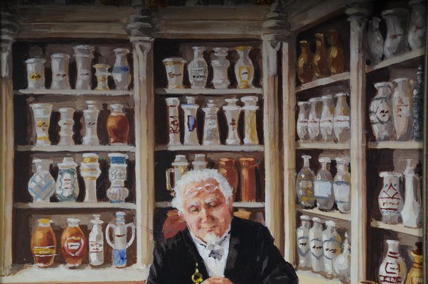 Pharmacist, 20th Century, Oil on Canvas, Framed-FLW-1402168