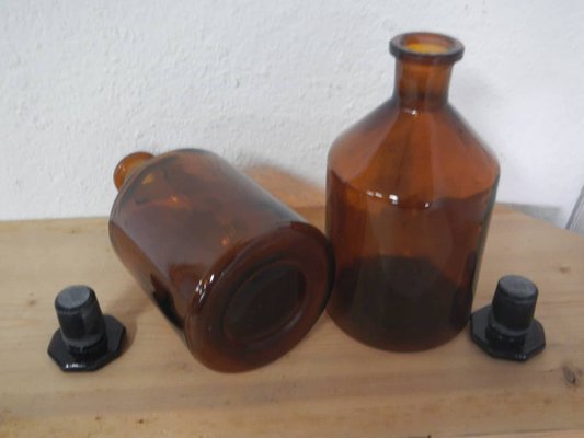 Pharmacy Bottles, 1950s, Set of 2-WWQ-1422930