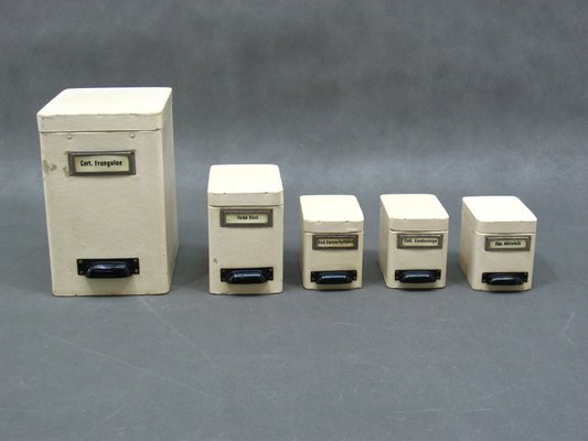 Pharmacy Containers, 1970s, Set of 5-WVA-1780777