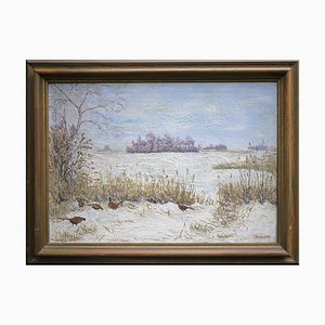 Pheasants in the Snow, 1920s-BGS-1077968