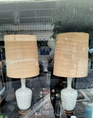 Phil-Mar Glazed Ceramic Table Lamps, 1960s, Set of 2-EAI-1749643