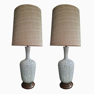 Phil-Mar Glazed Ceramic Table Lamps, 1960s, Set of 2-EAI-1749643