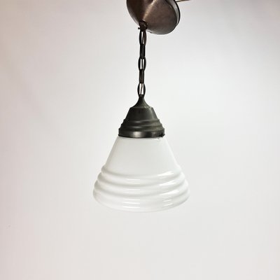 Phililite Glass & Copper Pendant Light from Philips, 1930s-RMX-1378293