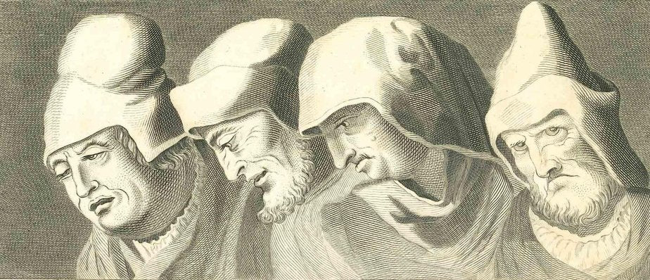 Philip Audinet, Heads of Men, Original Etching, 1810-ZCI-1379837