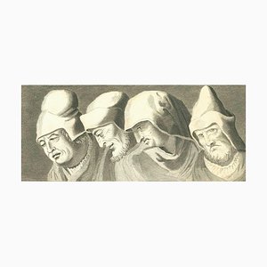 Philip Audinet, Heads of Men, Original Etching, 1810-ZCI-1379837