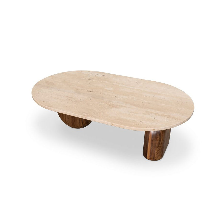 Philip Oval Travertine Coffee Table by Essential Home