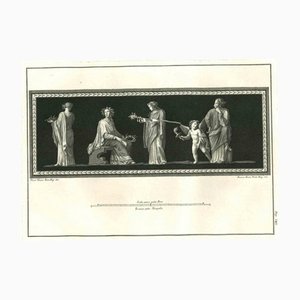 Philip Morghen, Ancient Roman Painting, Original Etching, 18th-Century-ZCI-1163449