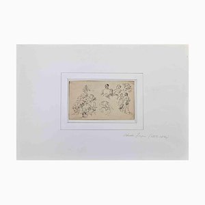 Philippe Charles Jacquet, Figures, Original Drawing on Paper, Mid 19th-Century-ZCI-1362620